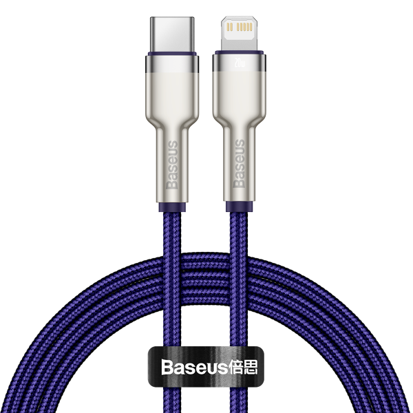 USB-C cable for Lightning Baseus Cafule, PD, 20W, 1m (purple) — изображение 2