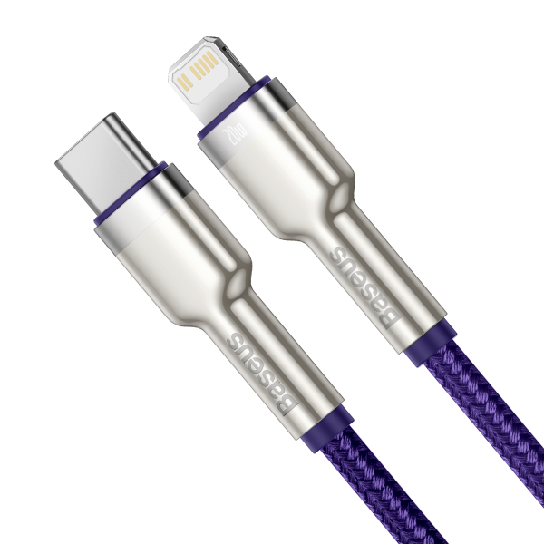 USB-C cable for Lightning Baseus Cafule, PD, 20W, 1m (purple) — изображение 3