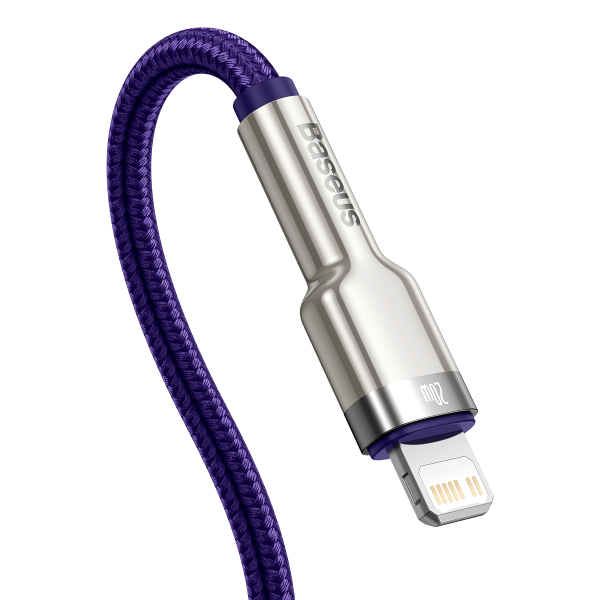 USB-C cable for Lightning Baseus Cafule, PD, 20W, 1m (purple) — изображение 5