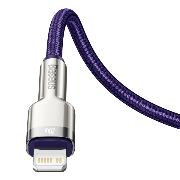 USB-C cable for Lightning Baseus Cafule, PD, 20W, 1m (purple) — изображение 6