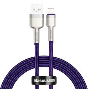 USB cable for Lightning Baseus Cafule, 2.4A, 1m (purple)