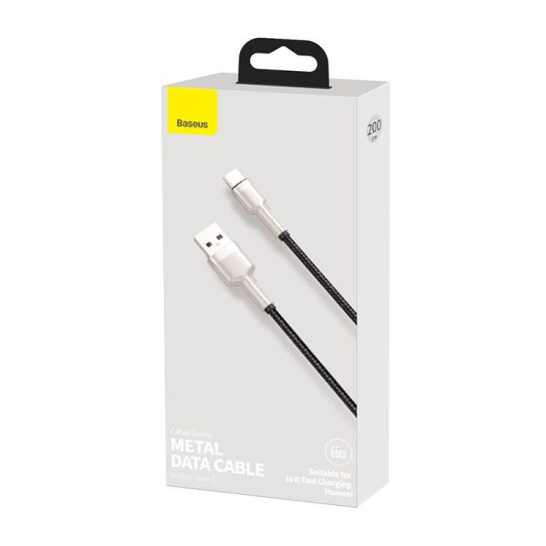 USB cable for USB-C Baseus Cafule, 66W, 2m (black) - Image 6