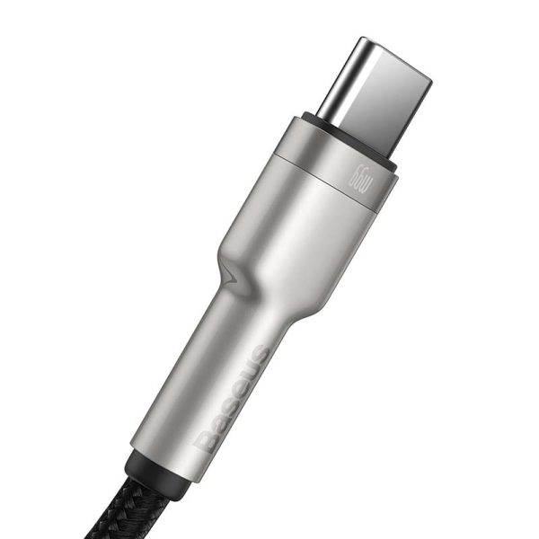 USB cable for USB-C Baseus Cafule, 66W, 2m (black) - Image 5