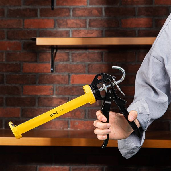 Caulking Gun 230mm Deli Tools EDL2370 (yellow) - Image 5