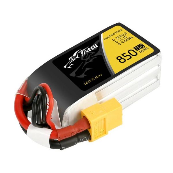 Battery  Tattu 850mAh 11.1V 75C 3S1P Konektor XT60 - Image 2