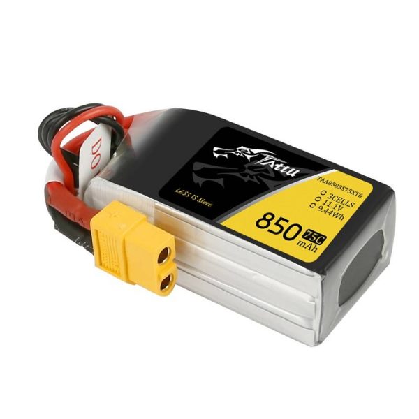 Battery  Tattu 850mAh 11.1V 75C 3S1P Konektor XT60 - Image 4