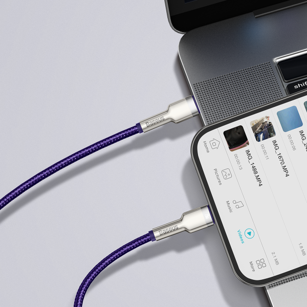 Baseus Cafule Series USB-C cable for Lightning, 20W, 2m (purple) - Image 4