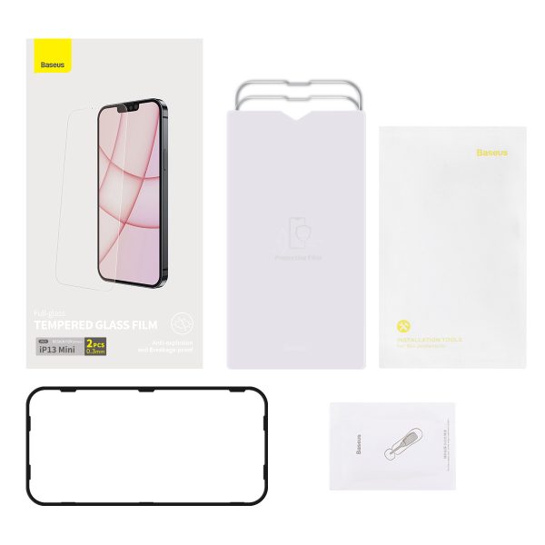 Baseus Tempered Glass 0.3mm for iPhone 13 Mini (2pcs) - Image 4