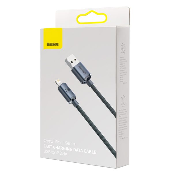 Baseus Crystal Shine cable USB to Lightning, 2.4A, 2m (black) - Image 5