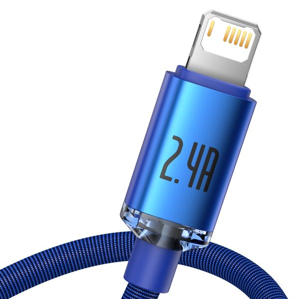 Baseus Crystal Shine cable USB to Lightning, 2.4A, 1.2m (blue) - Image 4