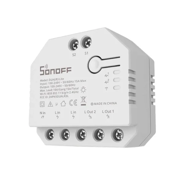 Smart Wi-Fi switch WiFi Sonoff Dual R3 Lite - Image 2