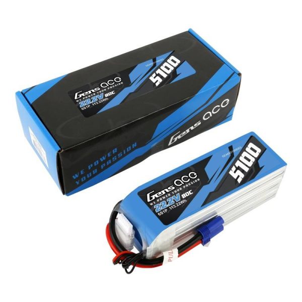 Battery GensAce 5100mAh 22.2V 80C 6S1P EC5 - Image 4