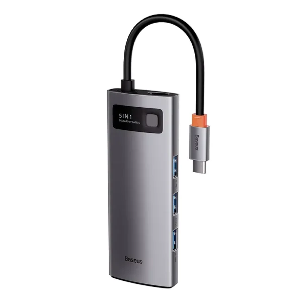 Adapter 5in1 Baseus Hub USB-C to 3x USB 3.0 + HDMI + USB-C PD - Image 3