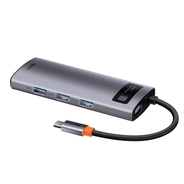 Adapter 5in1 Baseus Hub USB-C to 3x USB 3.0 + HDMI + USB-C PD - Image 6
