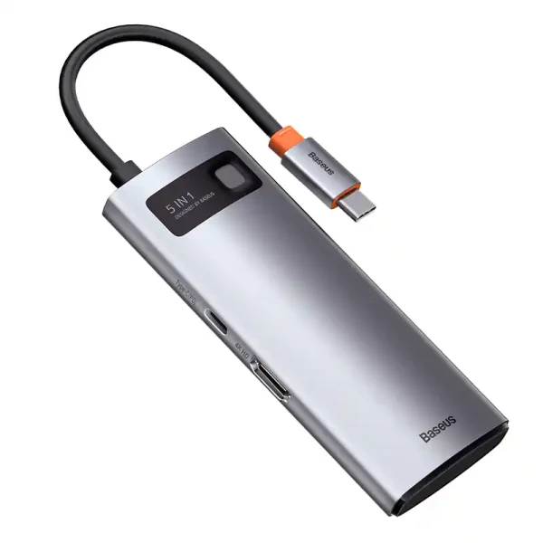 Adapter 5in1 Baseus Hub USB-C to 3x USB 3.0 + HDMI + USB-C PD - Image 4