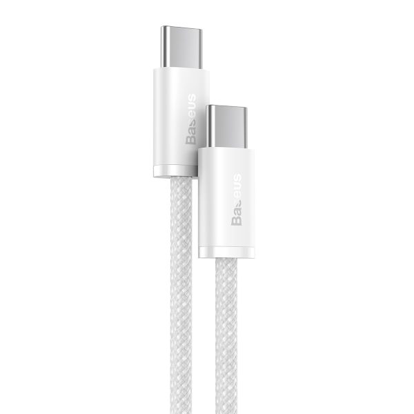 Cable USB-C to USB-C Baseus, 100W, 1m (white) - Image 3