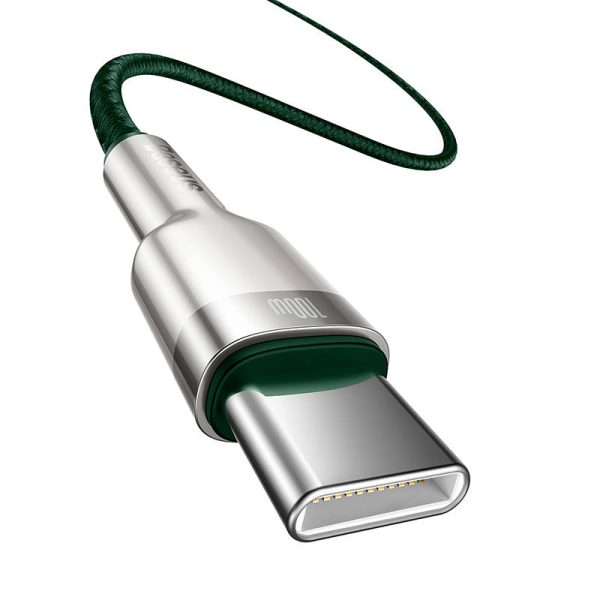 Cable USB-C to USB-C Baseus Cafule, 100W, 2m (green) - Image 5