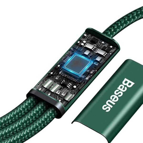 Baseus Rapid Series 3-in-1 cable USB-C For M+L+T 20W 1.5m (Green ) - Image 4