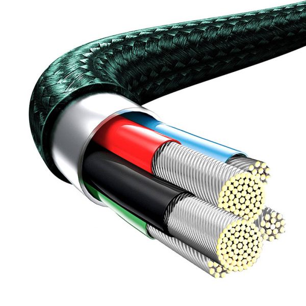 Baseus Rapid Series 3-in-1 cable USB-C For M+L+T 20W 1.5m (Green ) - Image 5