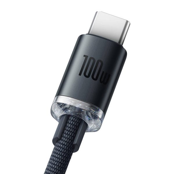 Baseus Crystal Shine cable USB to USB-C, 100W, 1.2m (black) - Image 4