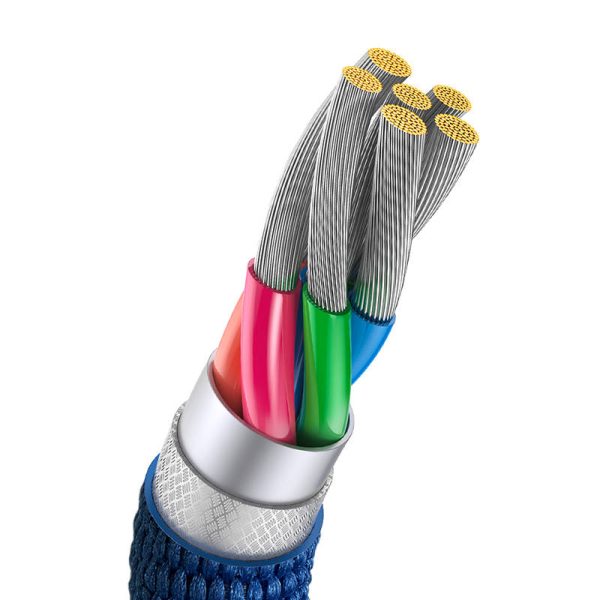 Baseus Crystal Shine cable USB to USB-C, 5A100W1.2m (blue) - Image 5