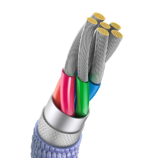 Baseus Crystal Shine cable USB to USB-C, 100W, 2m (purple) - Image 5