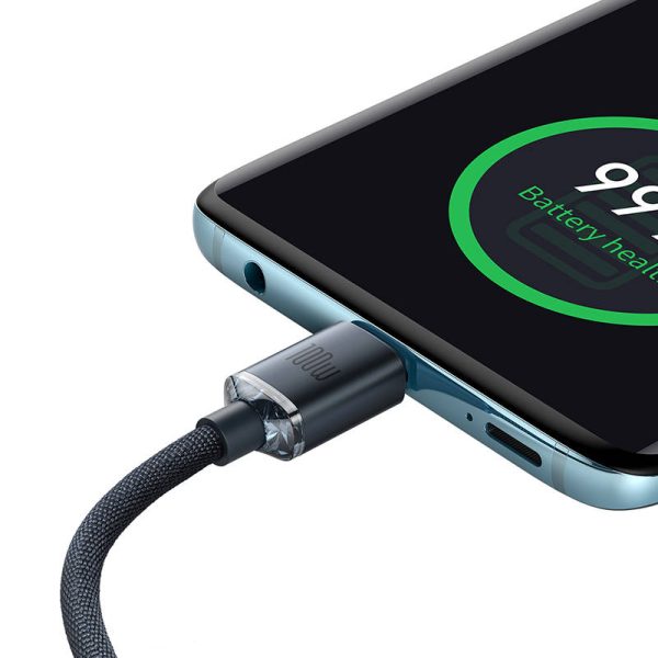 Baseus Crystal Shine cable USB-C to USB-C, 100W, 1.2m (black) - Image 3