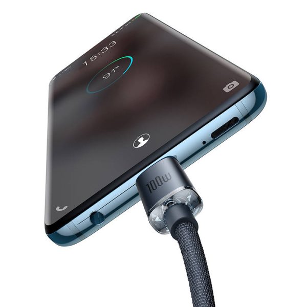 Baseus Crystal Shine cable USB-C to USB-C, 100W, 1.2m (black) - Image 6