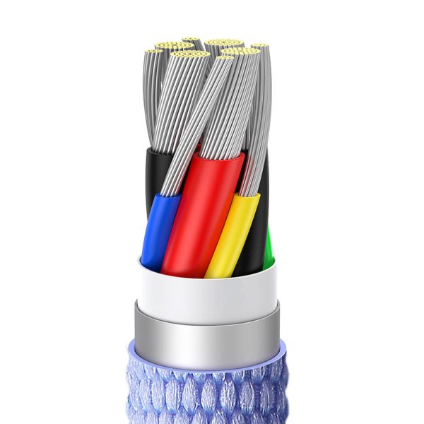 Baseus Crystal Shine cable USB-C to USB-C, 100W, 1.2m (purple) - Image 6