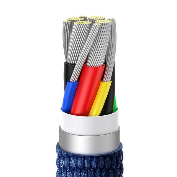 Baseus Crystal Shine cable USB-C to USB-C, 100W, 2m (blue) - Image 4