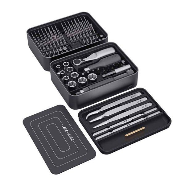 Screwdrivers, Tweezers, Ratchet Wrench, Set of 100 pcs, JIMI Home FM-3,