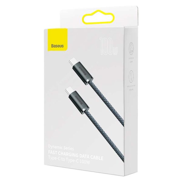Cable USB-C to USB-C Baseus Dynamic Series, 100W, 2m (szary) - Image 4
