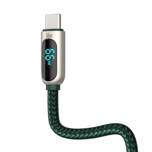 Baseus Display Cable USB to Type-C, 66W, 1m (green) - Image 3