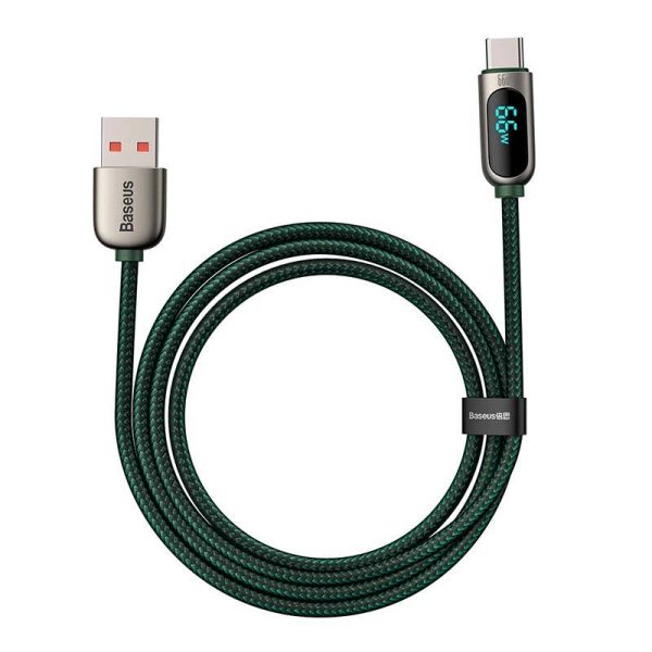 Baseus Display Cable USB to Type-C, 66W, 1m (green) - Image 6