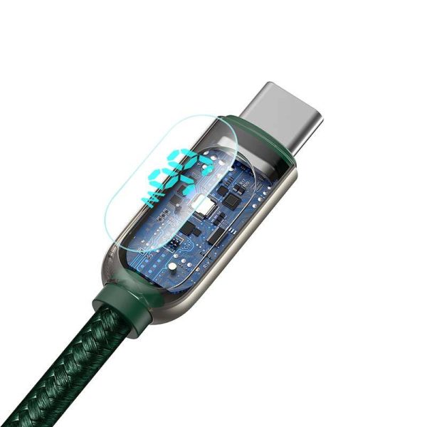 Baseus Display Cable USB to Type-C, 66W, 1m (green) - Image 5
