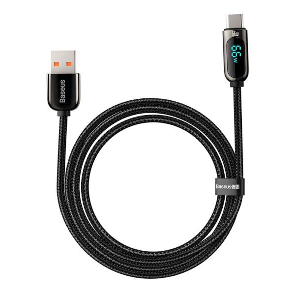 Baseus Display Cable USB to Type-C, 66W, 1m (black) - Image 6