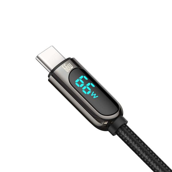 Baseus Display Cable USB to Type-C, 66W, 1m (black) - Image 4