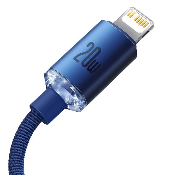 Baseus Crystal cable USB-C to Lightning, 20W, 1.2m (blue) — изображение 5