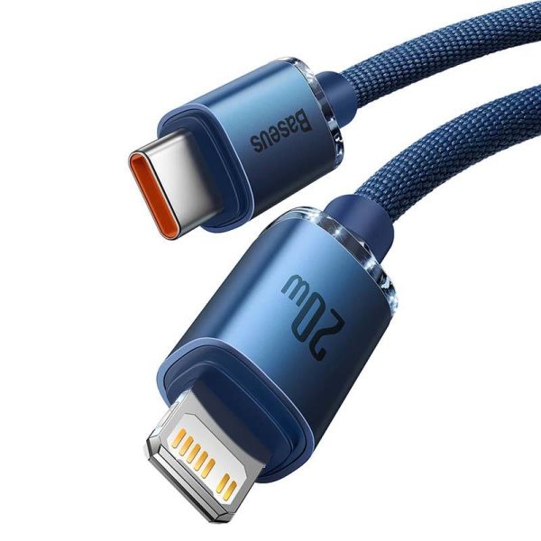 Baseus Crystal cable USB-C to Lightning, 20W, 1.2m (blue) — изображение 3