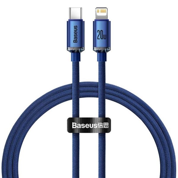 Baseus Crystal cable USB-C to Lightning, 20W, 1.2m (blue) — изображение 2