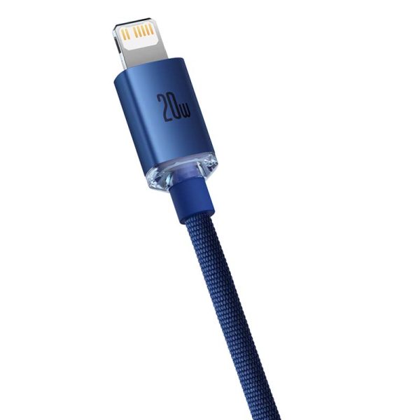 Baseus Crystal cable USB-C to Lightning, 20W, 1.2m (blue) — изображение 4
