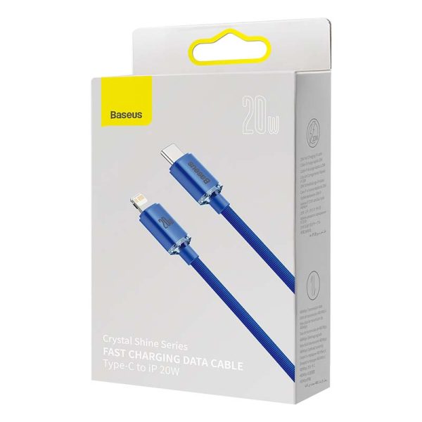Baseus Crystal cable USB-C to Lightning, 20W, 1.2m (blue) — изображение 6