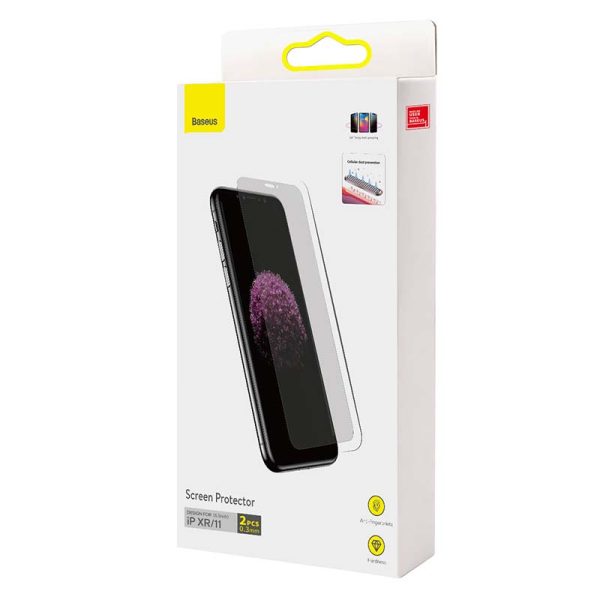 Baseus 0.3mm Screen Protector (2pcs pack) for iPhone XR/11 6.1 inch - Image 6