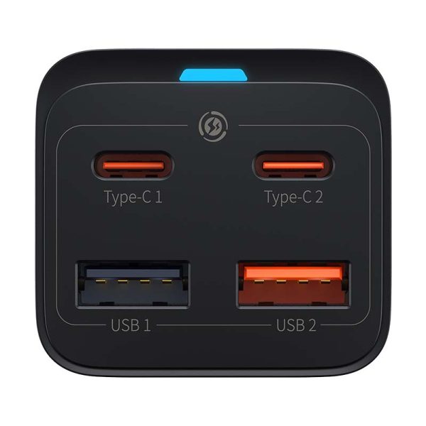 Quick Charger Baseus GaN3 Pro, 2x USB-C, 2x USB, 65W (black) — изображение 5