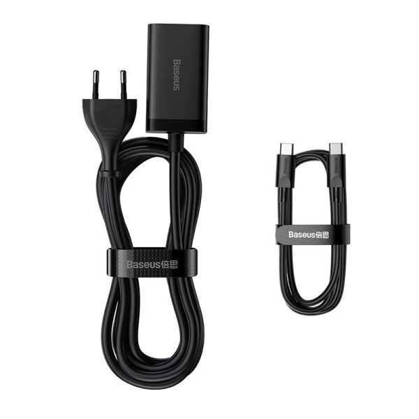 Quick Charger Baseus GaN3 Pro, 2x USB-C, 2x USB, 65W (black) — изображение 3