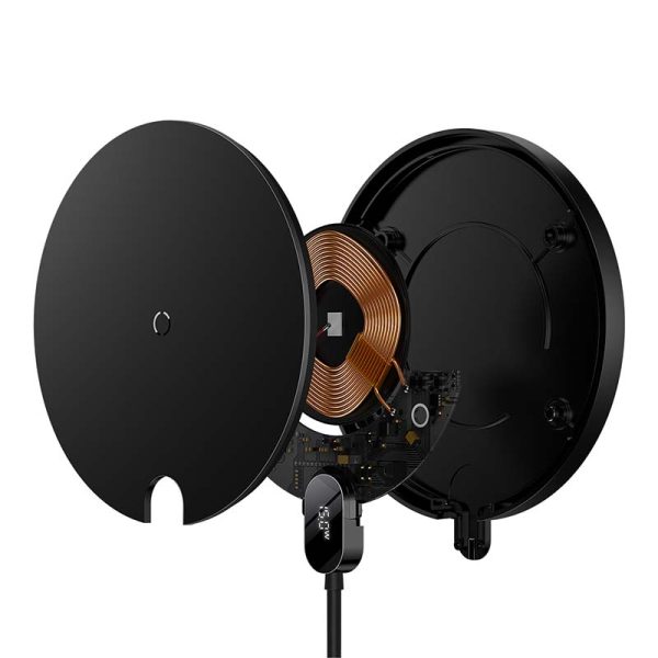 Inductive wireless charger Baseus Digital LED  15W (black) - Image 5