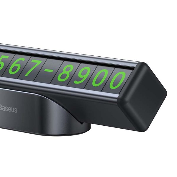 Baseus Square Bar Temporary Parking Number Plate (Black) - Image 6