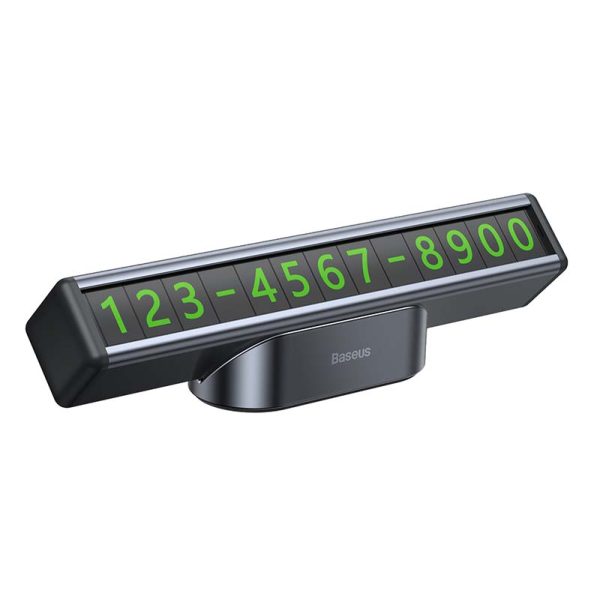 Baseus Square Bar Temporary Parking Number Plate (Black) - Image 2