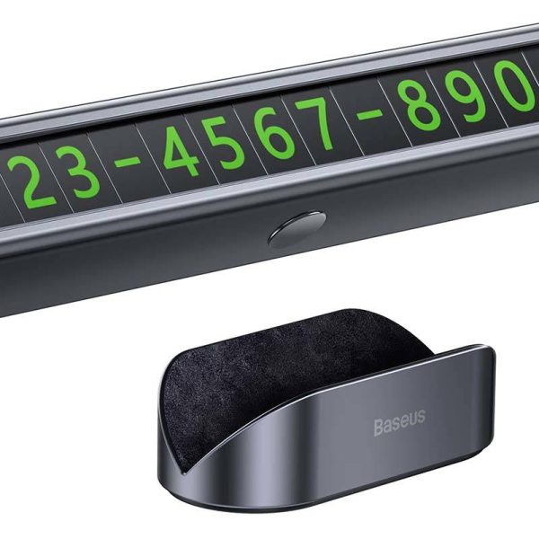 Baseus Square Bar Temporary Parking Number Plate (Black) - Image 5