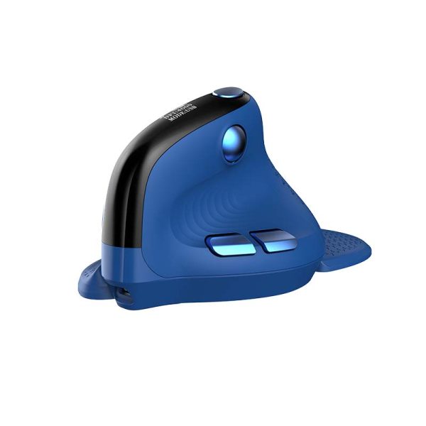 Bezprzewodowa mysz pionowa Delux M618XSD BT+2.4G RGB (niebieska) - Image 4
